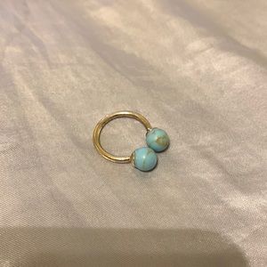 Turquoise Crystal Ball Ring